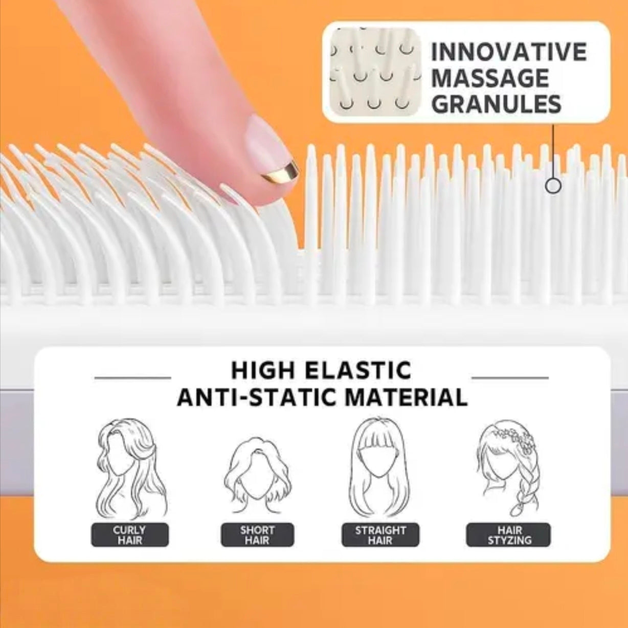 Magic Self-Cleaning Anti-Frizz Hair Brush